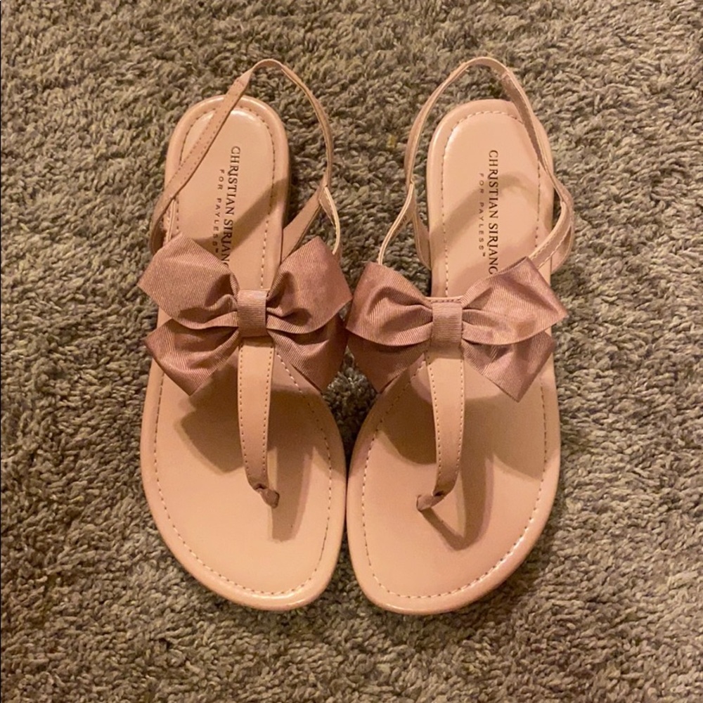 Pink bow sandals